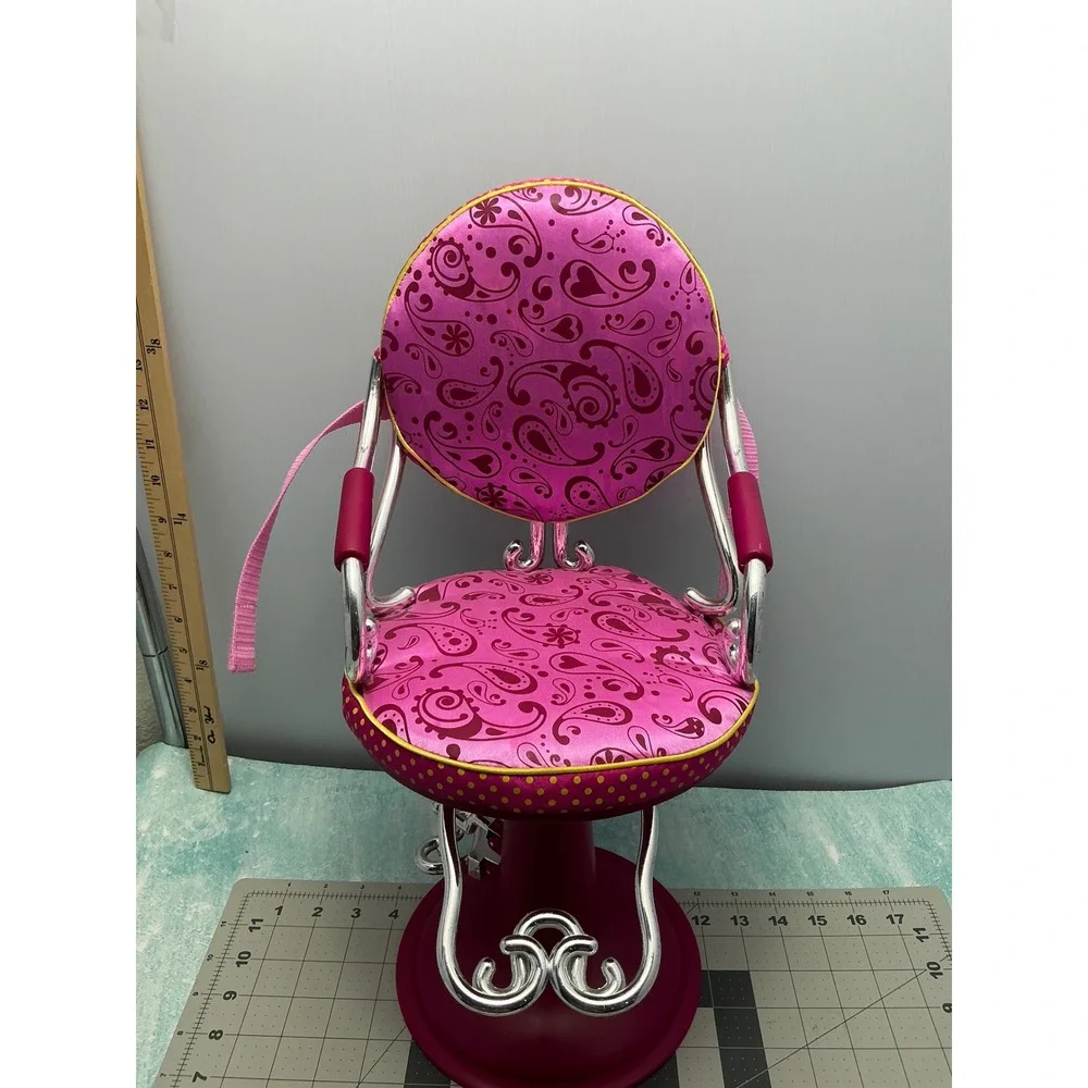 Our Generation by Battat Pink Paisley Salon Chair for 18 Inch Dolls Adjustable